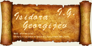 Isidora Georgijev vizit kartica